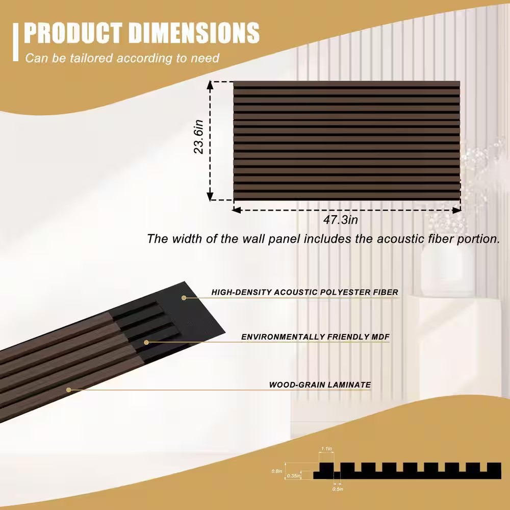 AUCT 14818 - $110 Mlfortlife Walnut Brown 0.83 in. x 2 ft. x 4 ft. Wood S - Image 3