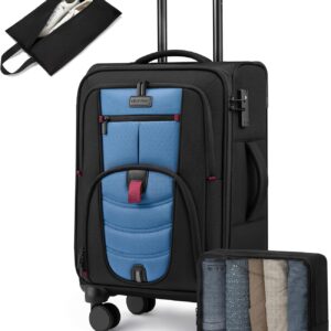 AUCT 14432 - $84 Carry On Luggage 22x14x9 Airline Approved, 22-Inch Suitc