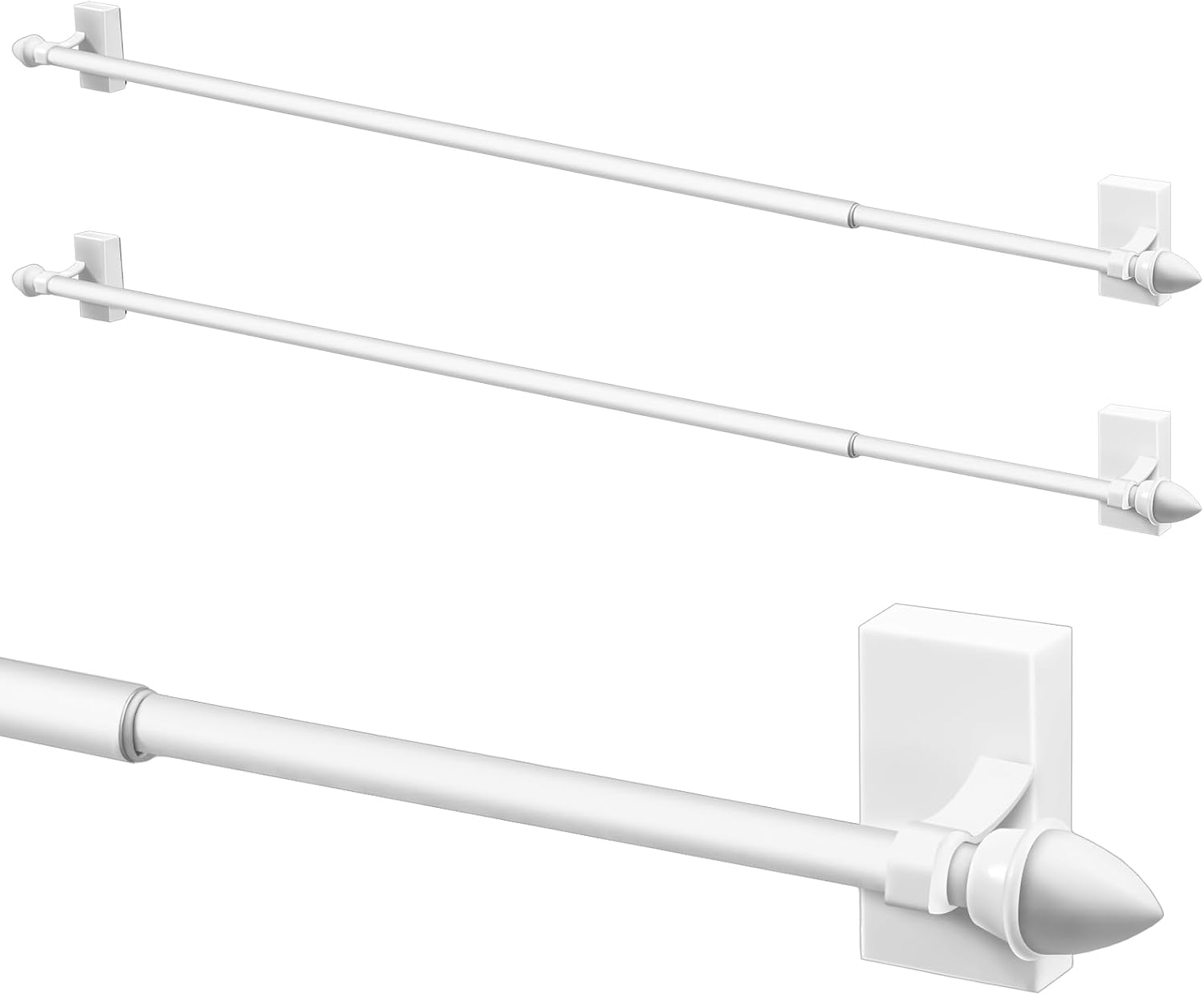 AUCT 14806 - Yaocom 2 Pcs Magnetic Curtain Rods for Metal Door 28 to 48 I
