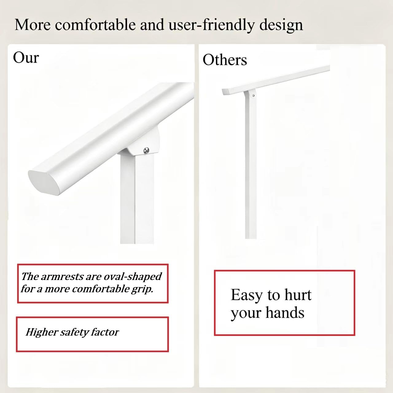 AUCT 17173 - Hand Rails for Outdoor Steps Stair Handrail & Indoor Stair Railing Kit Railings for Outdoo - Image 3