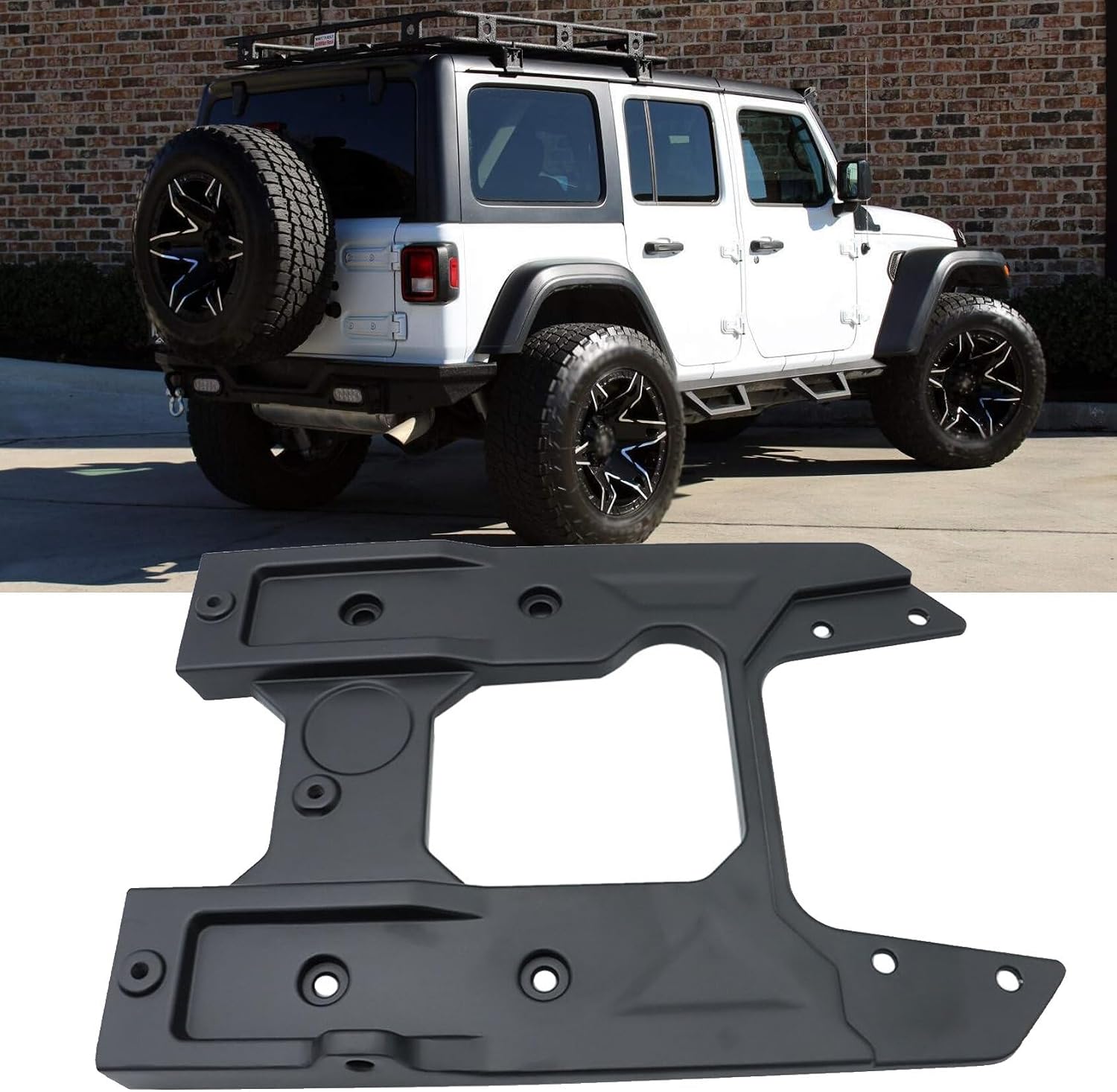 AUCT 16369 - $120 Spare Tire Hinge Reinforcement Kit Aluminum Alloy Replacement for 2018 2019 Wrangler - Image 2