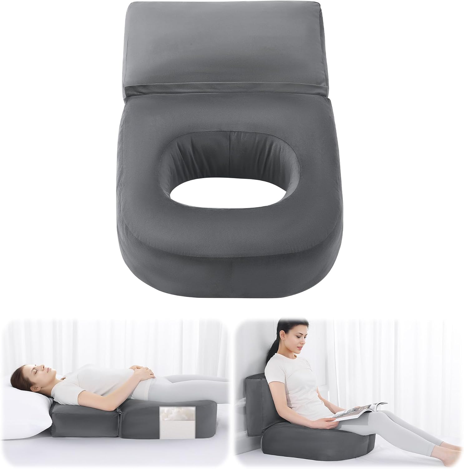 AUCT 16411 - $60 HOMBYS Extra Long BBL Pillow After Surgery for Sleeping & Sitting, Brazilian Butt Lift