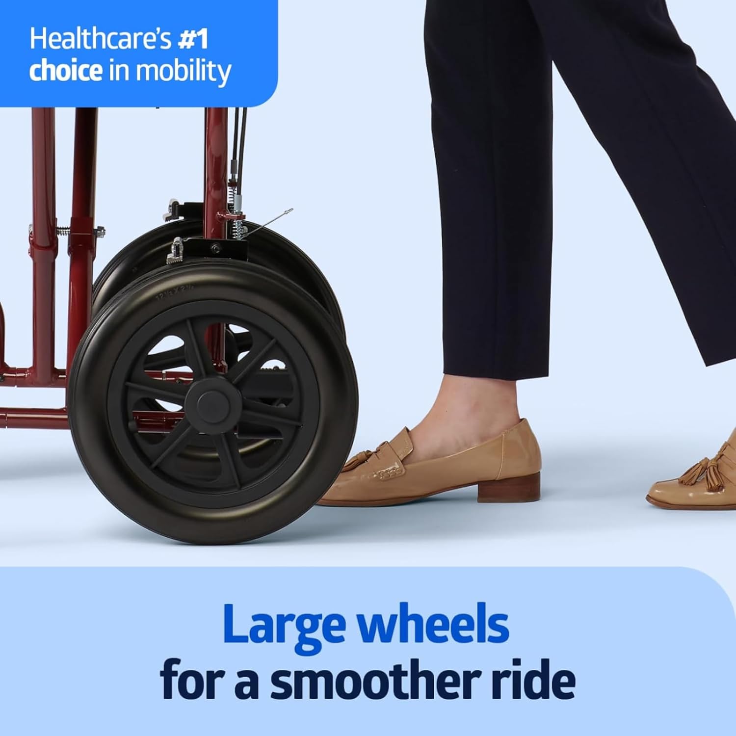 AUCT 14851 - $170 Medline Lightweight Foldable Transport Wheelchair with - Image 2