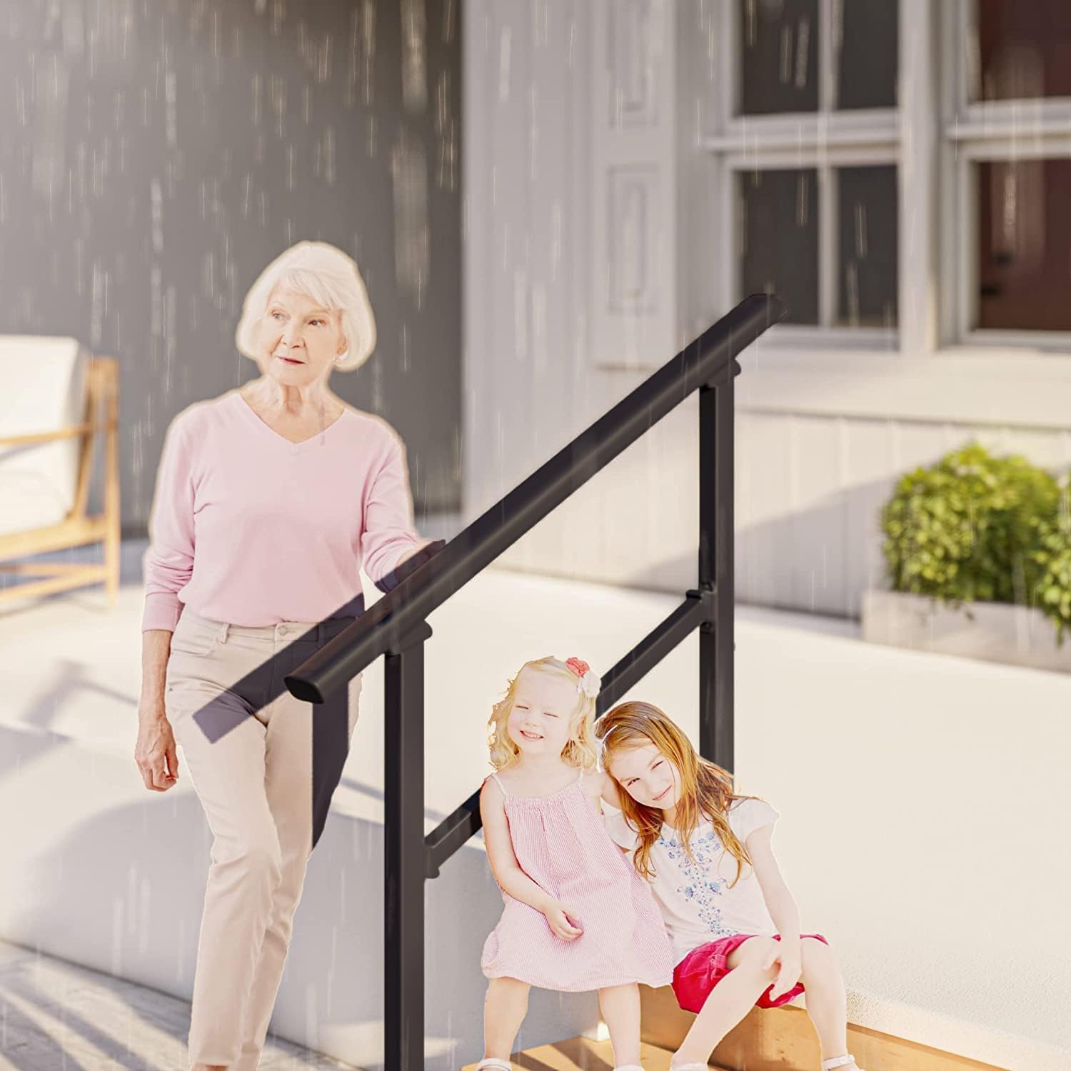 AUCT 14429 - Hand Rails for Outdoor Steps Stair Handrail & Indoor Stair R - Image 3