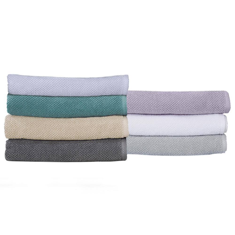 AUCT 17526 - Gray Solid 100% Cotton Textured Washcloth (Set of 12) - Image 2