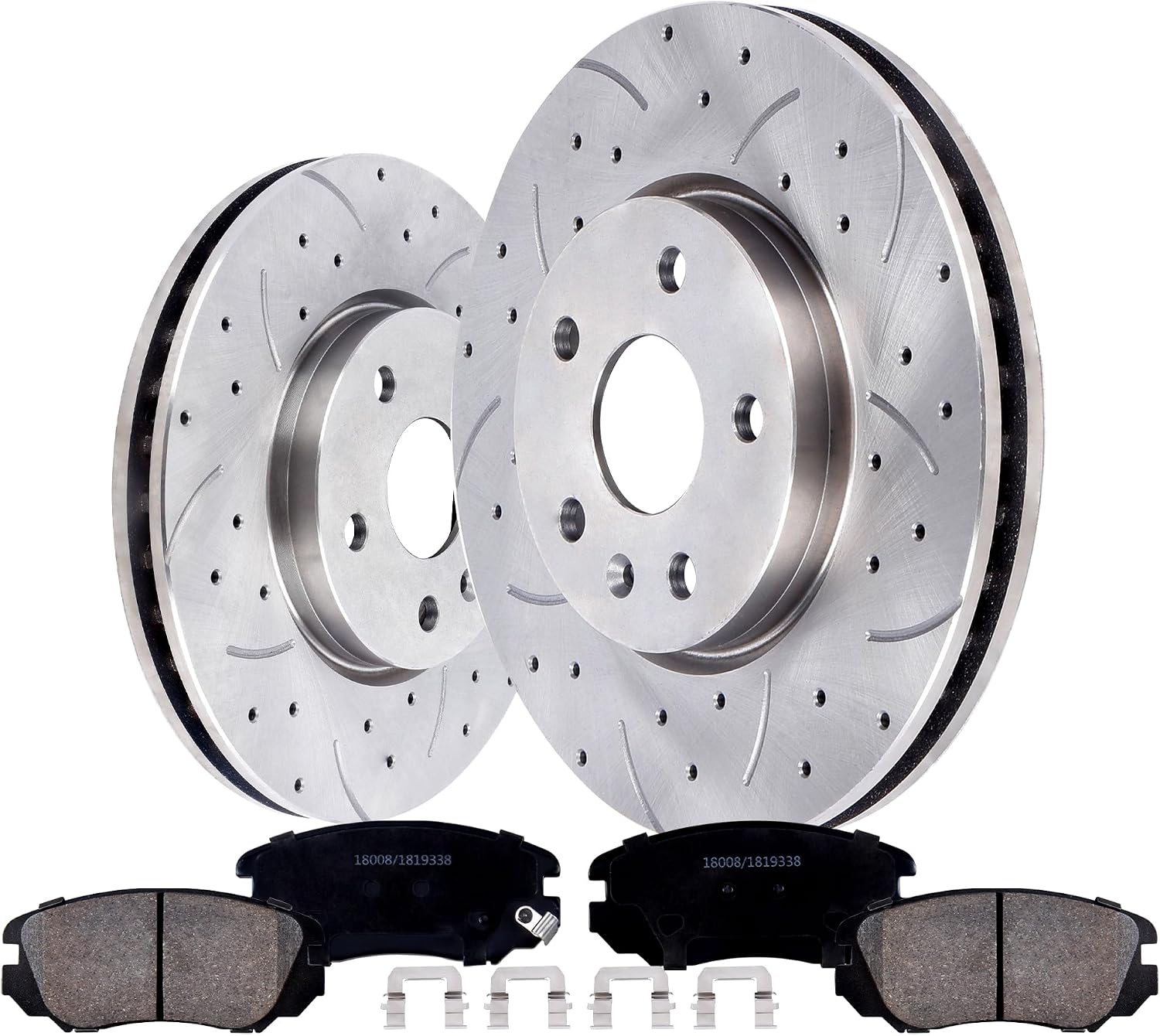 AUCT 16610 - $130 Front Brake Rotors and Brake Pads Kit Compatible with Buick LaCrosse Regal 2011-2016,