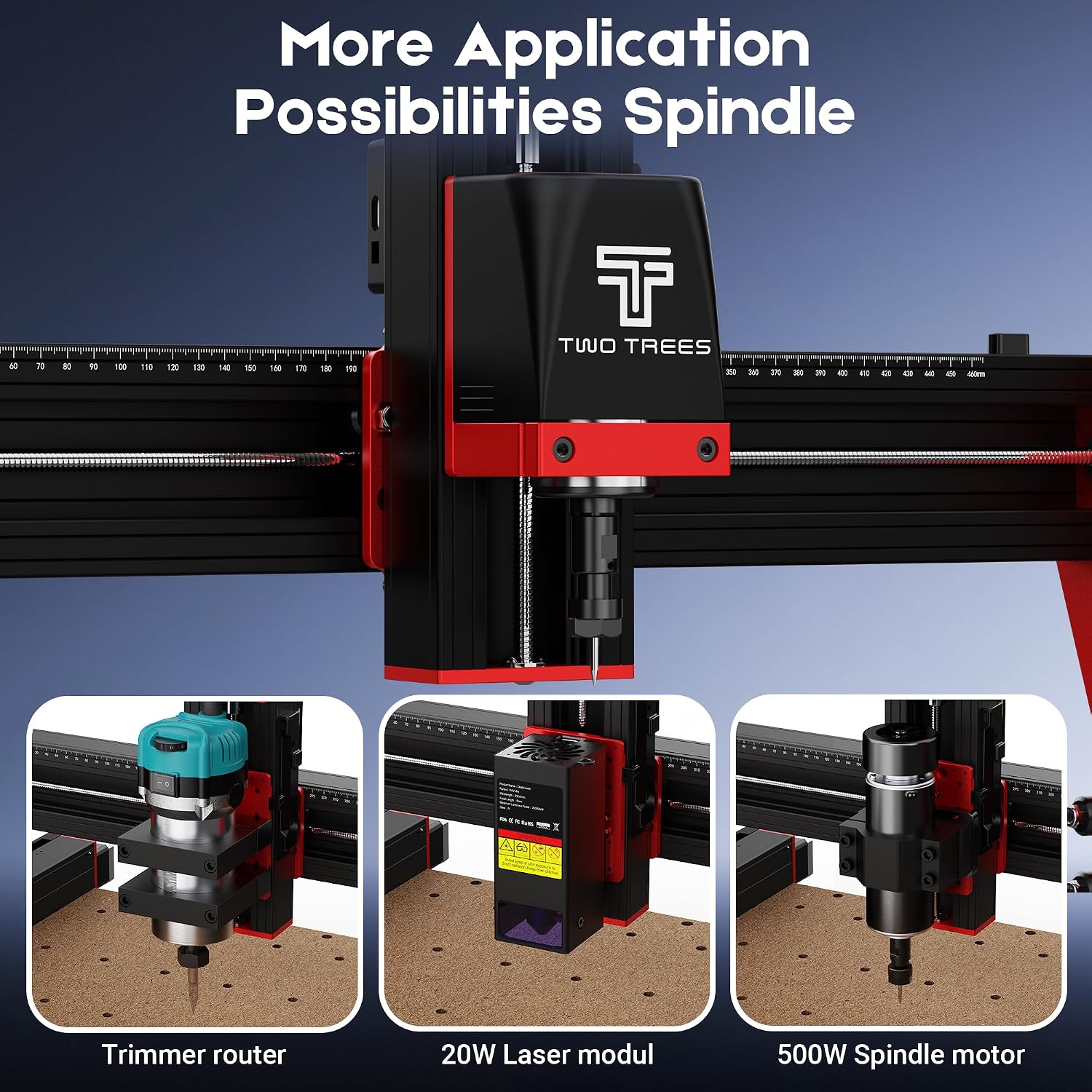 AUCT 16943 – $599 Twotrees TTC450 Pro All-Metal CNC Router Machine