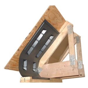 AUCT 14836bk - Accuvent 22.5 in. x 1.5 in. Black Soffit Insulation Baffle