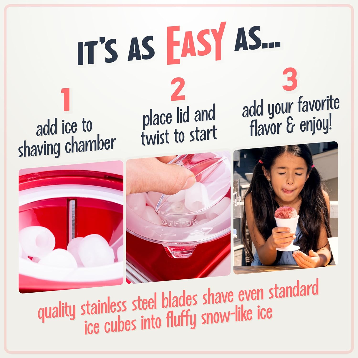 AUCT 17343 - Nostalgia Snow Cone Shaved Ice Machine - Retro Table-Top Slushie Machine Makes 20 Icy Trea - Image 4