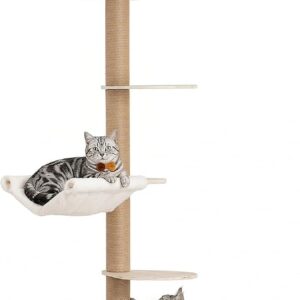 AUCT 14849 - $100 Floor to Ceiling Cat Tree for Large Cats, 76-108in Heig