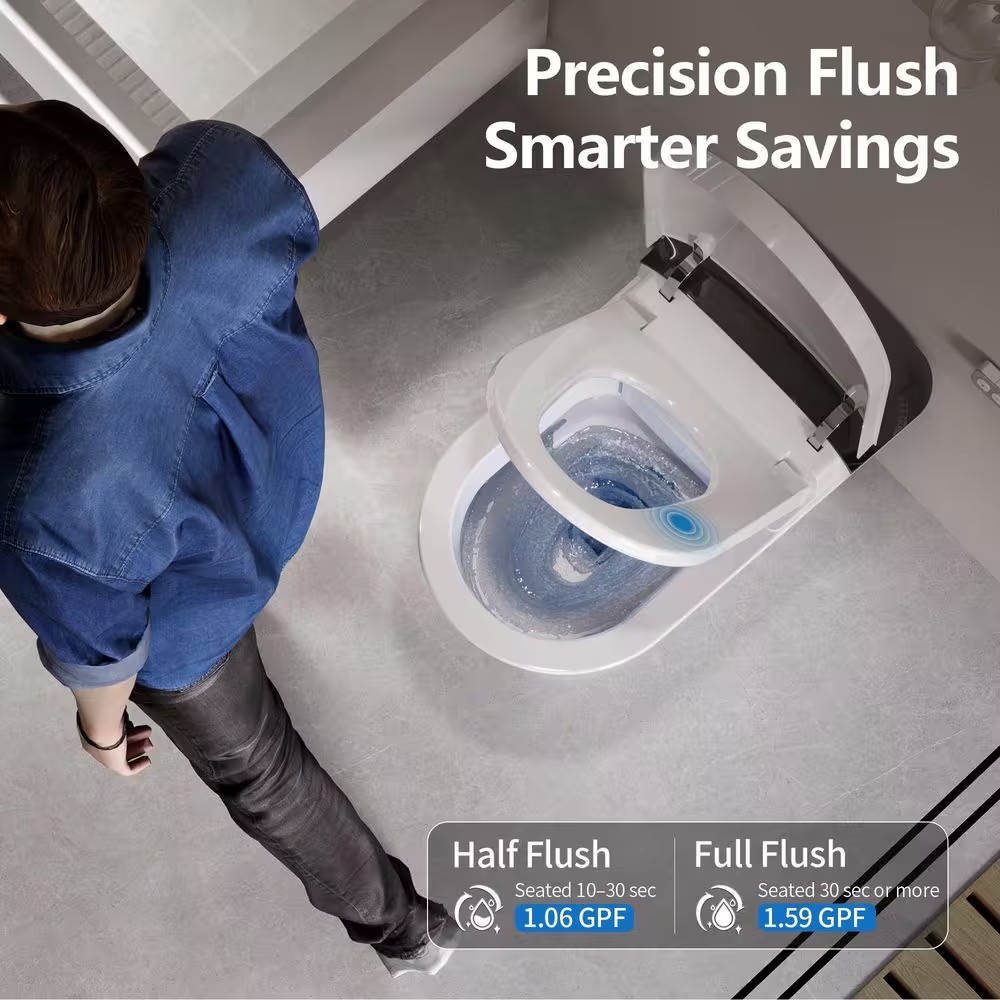 AUCT 14438 - $719 DEERVALLEY Tankless Elongated ADA Bidet Toilet 1.6 GPF - Image 2