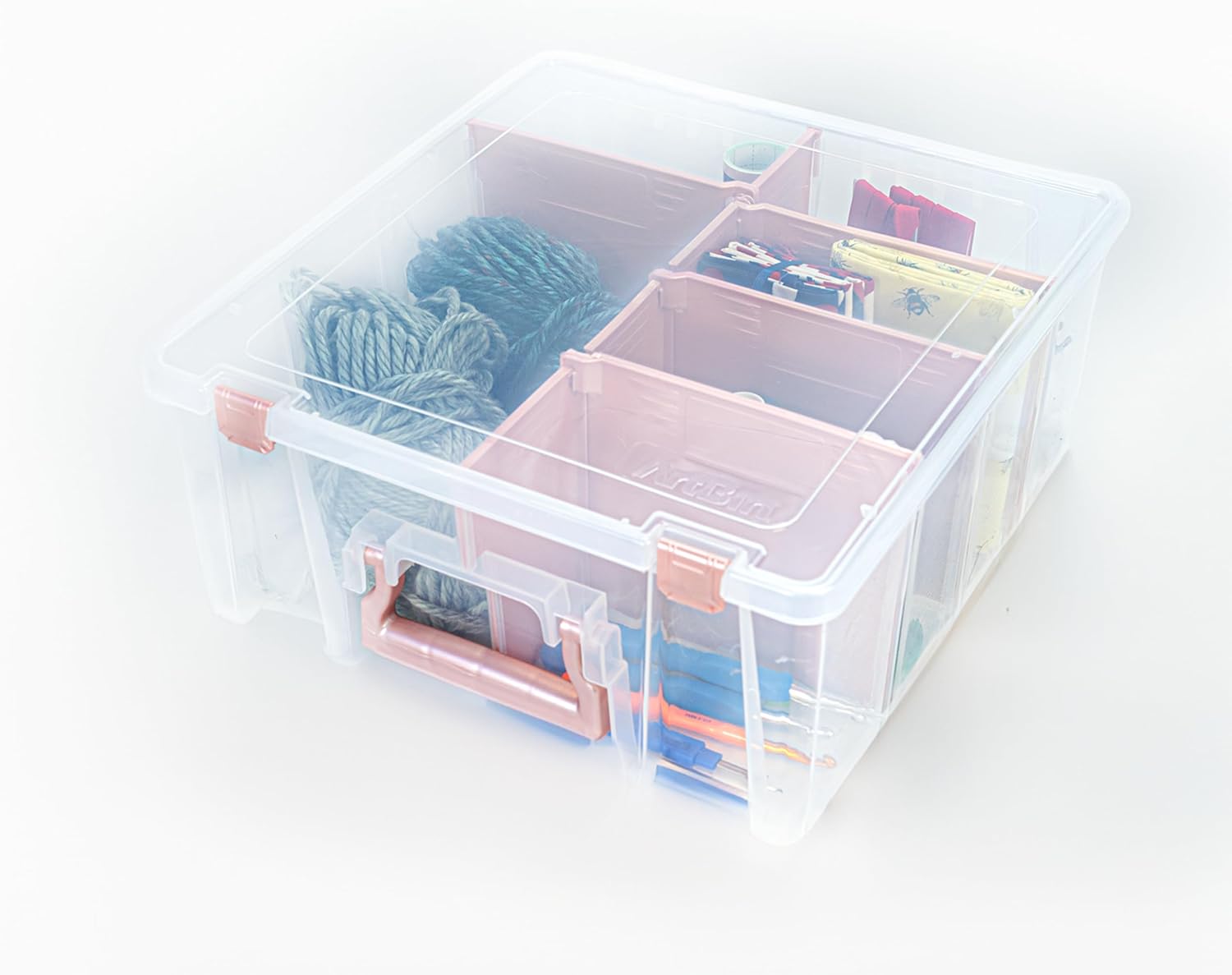 AUCT 16096 - ArtBin 6990RK Super Satchel Double Deep, Portable Art & Craft Organizer with Handle, 1 Pla - Image 3