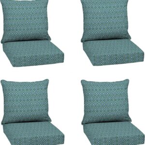 AUCT 15575 - $170 Arden Outdoor Deep Seat Cushion Set (4-Pack), 24 in x 24 in, Weather-Proof, Rain-Proo