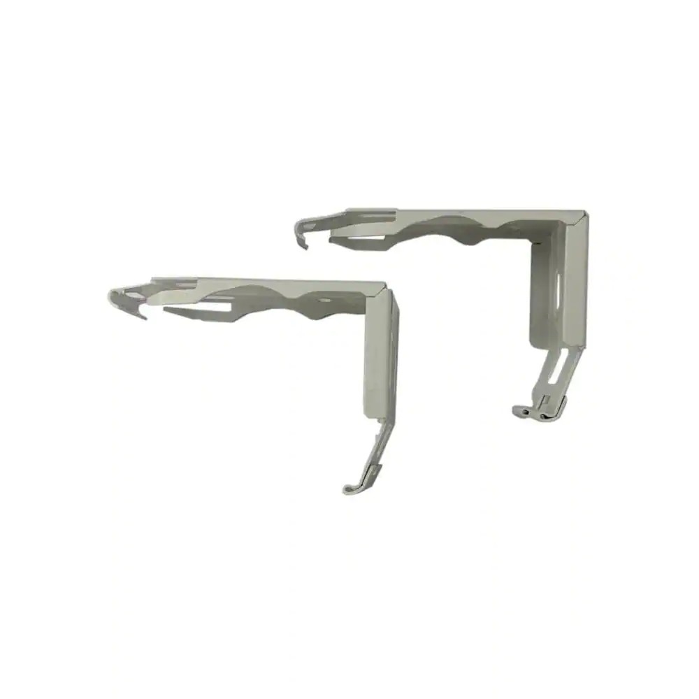 AUCT 17373 - 2 in. and 2.5 in. Cordless Faux Wood Side Mounting Bracket Set in White - Image 4