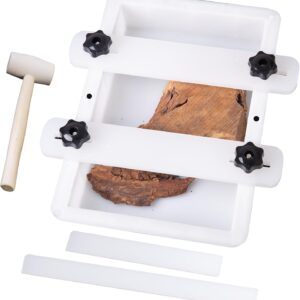 AUCT 17309 - $100 Kalinta Epoxy Mold with Divider Adjustable-11.4x7.5x2in No-Seal Large Resin Mold Inte