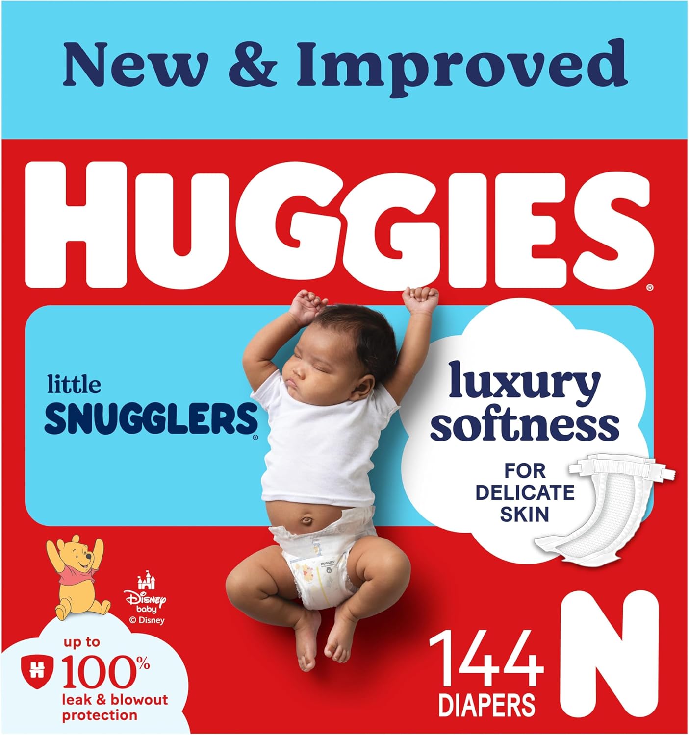 AUCT 15292 - $59 Huggies Size Newborn Diapers, Little Snugglers Baby Diapers, Size Newborn (up to 10 lb
