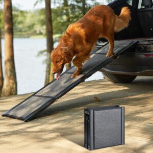 AUCT 17350 - $110 Dog Ramp for Car, 71" L   19.7" W, Extra-Long Extra-Wide Foldable | Extra-Long for a