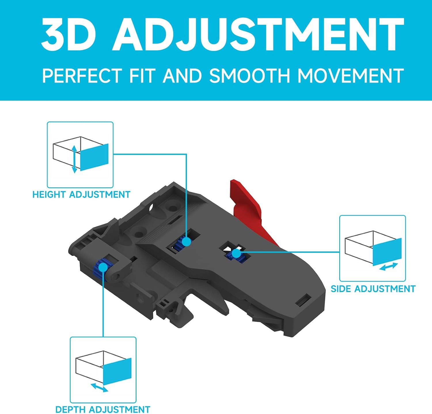 AUCT 15668 - 22 Inch 1 Pair Undermount Soft Close Drawer Slides Full Extension Drawer Glides Runners wi - Image 4