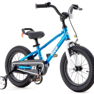 AUCT 17307 - $170 RoyalBaby Freestyle Kids Bike 12 14 16 Inch with Training Wheels, 18 Inch with Kickst