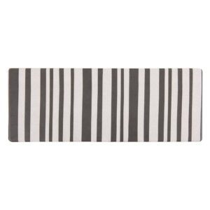 AUCT 14841d - $69 Contemporary Striped Gray 18 in. x 47 in. Anti-Fatigue S