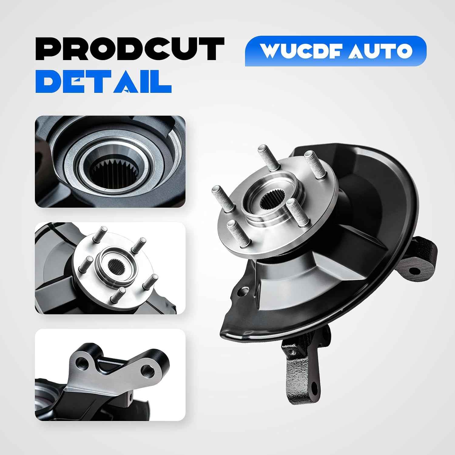 AUCT 15008 - $76 698-411 Front Left Steering Knuckle Hub Bearing Assembly - Image 2