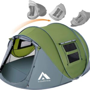 AUCT 14630 - $85 4 Person Easy Pop Up Tent Waterproof Automatic Setup 2 D
