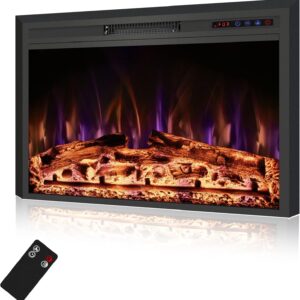 AUCT 14741 - $336 36" Width Electric Fireplace Inserts with Adjustable Fl