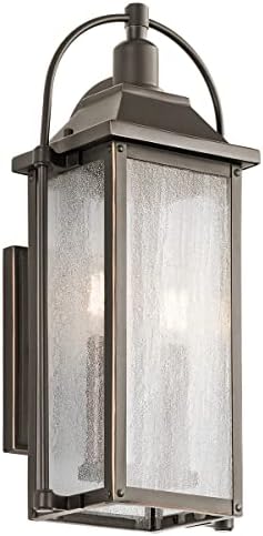 AUCT 14740 - $324 Kichler Harbor Row 18.5" 2 Light Outdoor Wall Light wit - Image 3