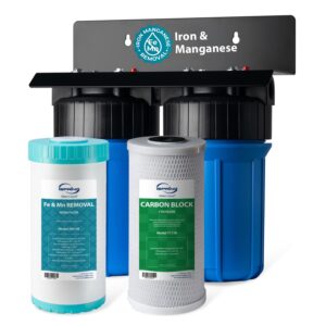 AUCT 16772 - $148 iSpring WGB21BM 2-Stage Whole House Water Filtration System, 10" x 4.5" Carbon Block