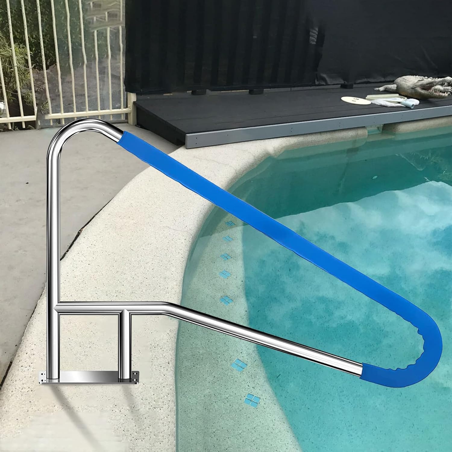AUCT 15046 - $180 Pool Rail for inground Pools (54x32), 304SS Pool handra