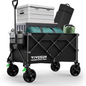 AUCT 14563 - $55 VIVOSUN Collapsible Folding Wagon, 350 lb Load-Bearing O