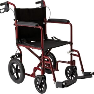 AUCT 14851 - $170 Medline Lightweight Foldable Transport Wheelchair with
