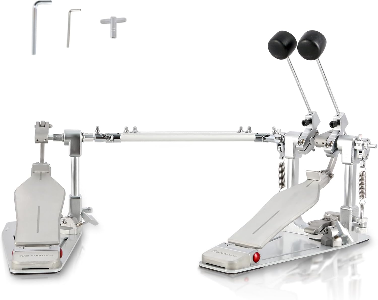 AUCT 16384 - $237 RANMING Double Bass Drum Pedals Direct Drive Bass Drum Pedal Kick Drum Pedal with Two