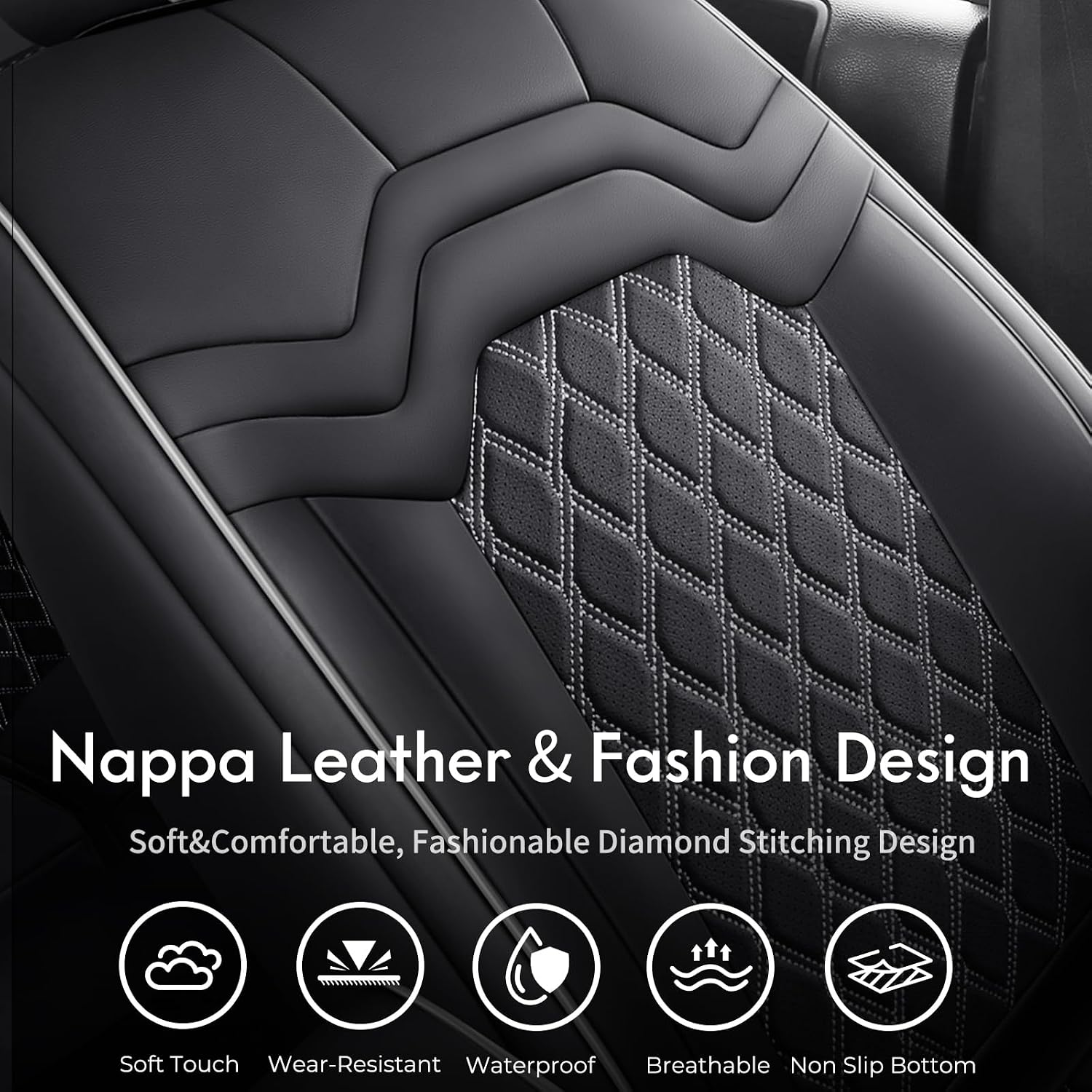 AUCT 16171 - $160 Huidasource 2018-2026 Wrangler JL Seat Covers 4 Door, Waterproof Wrangler Seat Covers - Image 4