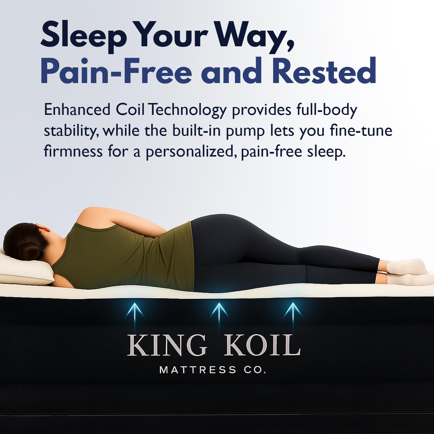 AUCT 17050 - $145 King Koil 20" California King Air Mattress with Built-in High-Speed Pump - CNN Unders - Image 4