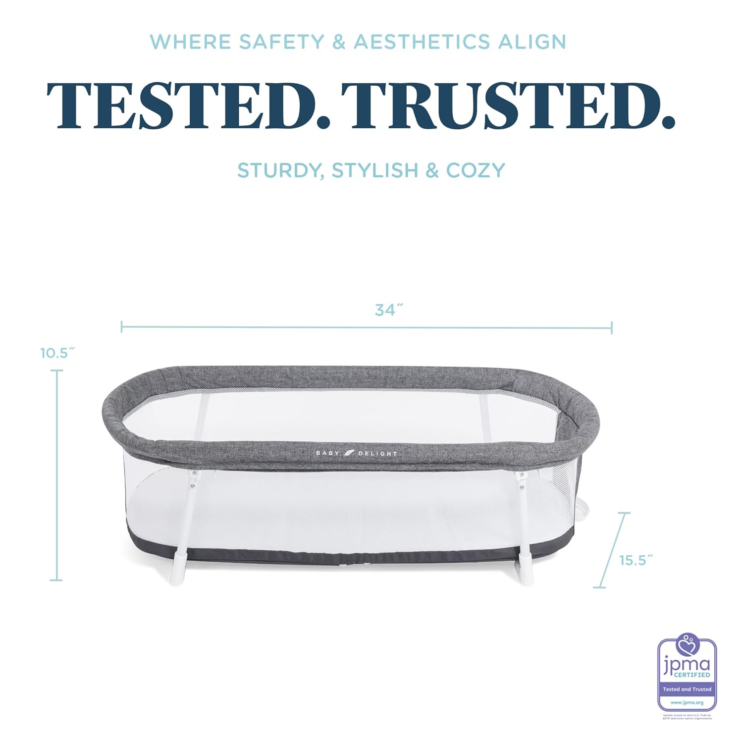 AUCT 14497 - $60 Baby Delight Snuggle Nest Bassinet, Portable Baby Bed, f - Image 4