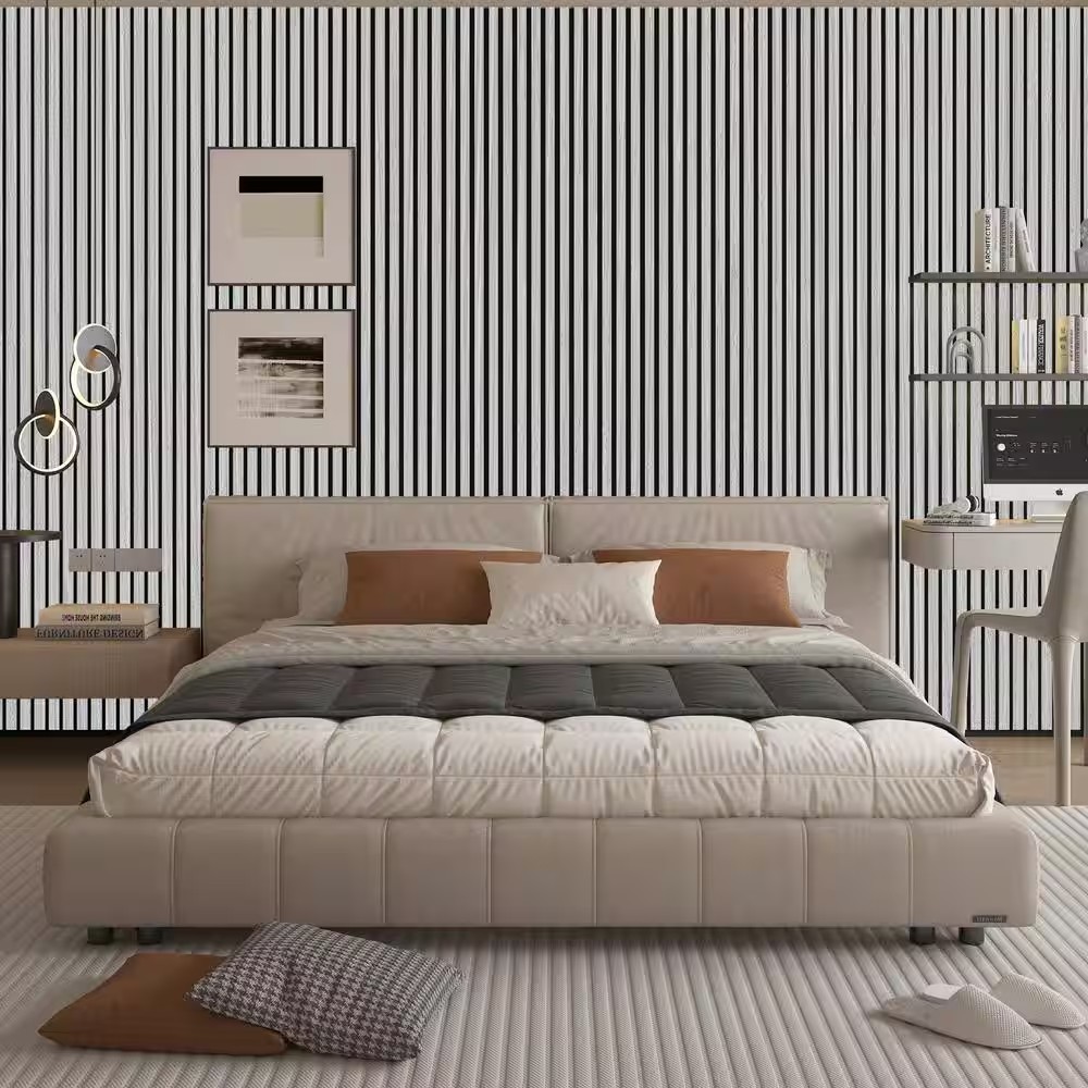 AUCT 16641m - $175 Gray 0.83 in. x 0.65 ft. x 8 ft. Wood Slat Acoustic Panels, MDF Decorative Wall Panel - Image 3