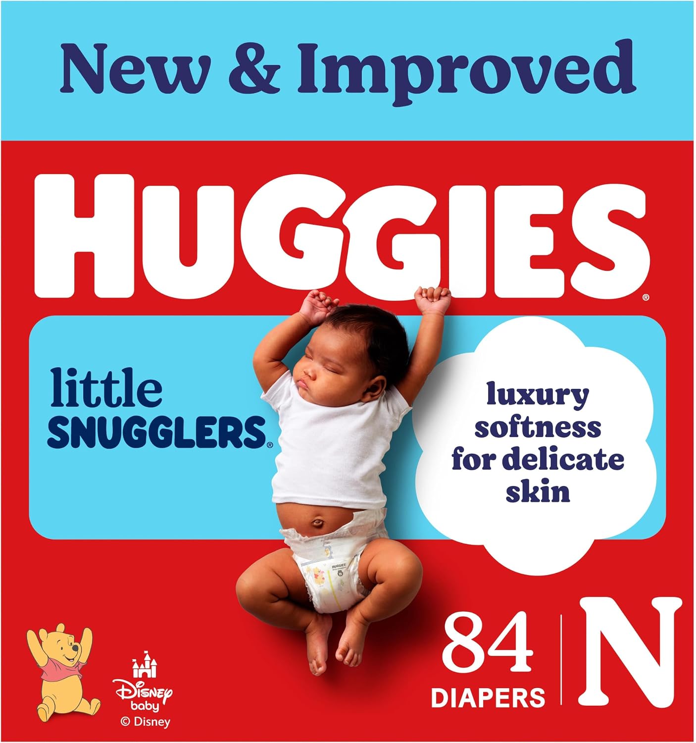 AUCT 17256 - Huggies Little Snugglers Newborn Diapers, 84 Count