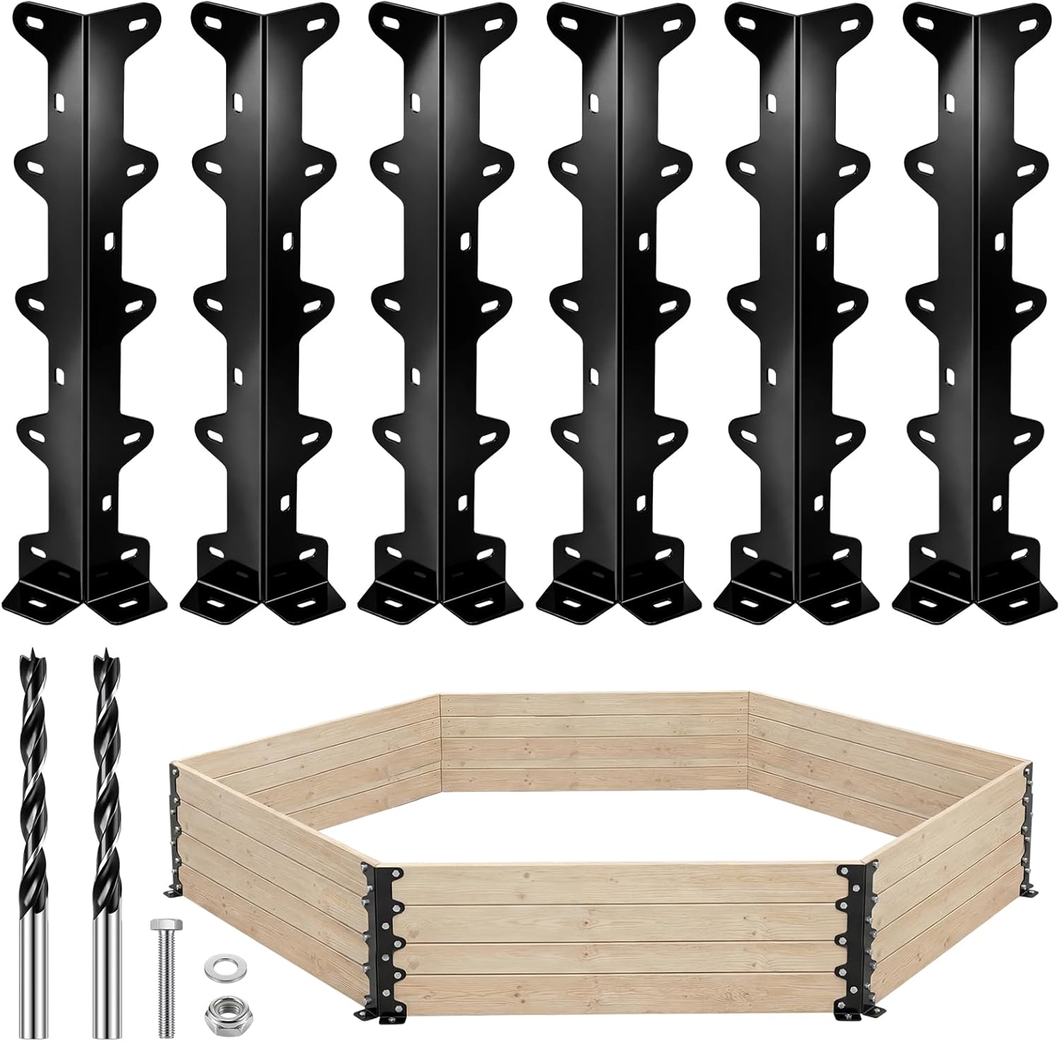AUCT 14474 - $157 6 Pack Gaga Ball Pit Brackets 25 x 5 Inch 120 Degree He