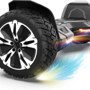 AUCT 16680 - $269 Gyroor Warrior 8.5 inch All Terrain Off Road Scooter with Bluetooth Speakers and LED