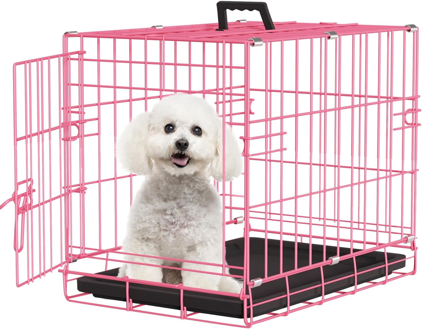 AUCT 14614 - $73 FDW Dog Crate for Small Dogs 18 Inch Folding Metal Wire