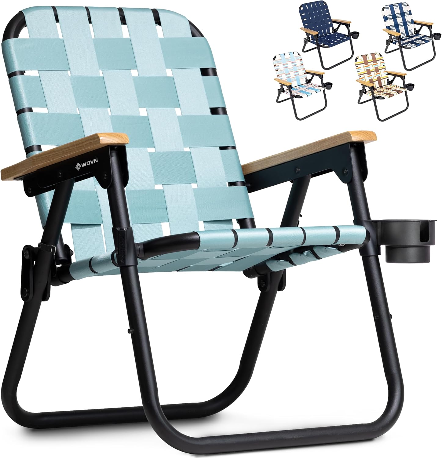 AUCT 16410 - $130 GoSports WOVN Beach Backpack Chair - 9 Styles Available - Premium Folding Camping Cha