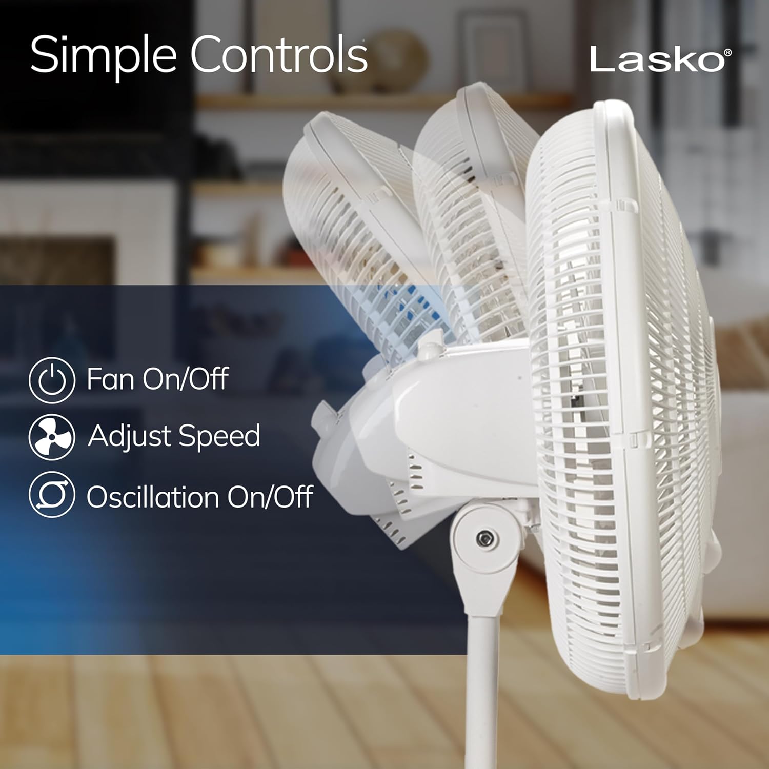 AUCT 14794 - Lasko Oscillating Pedestal Fan - Cooling Standing Fan for Be - Image 4