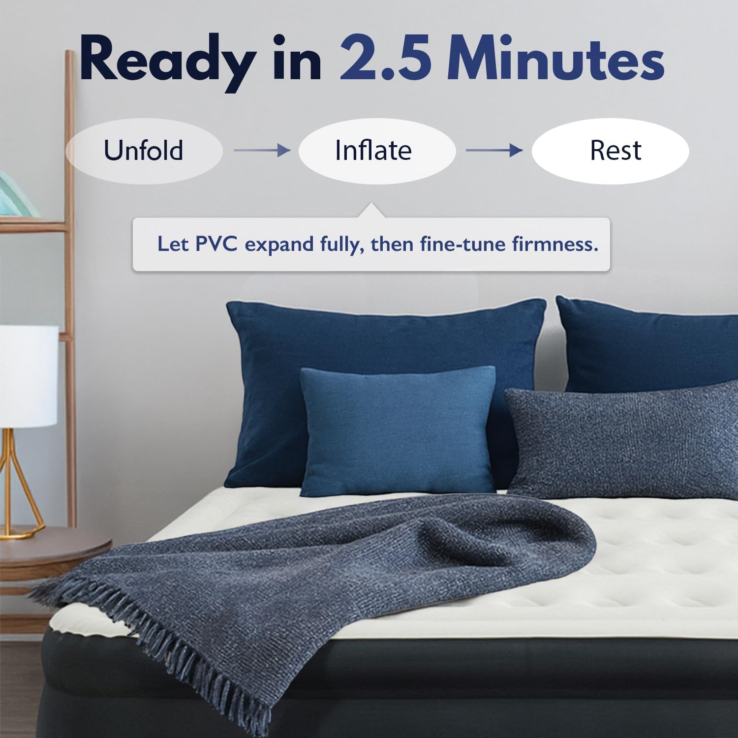 AUCT 17050 - $145 King Koil 20" California King Air Mattress with Built-in High-Speed Pump - CNN Unders - Image 2