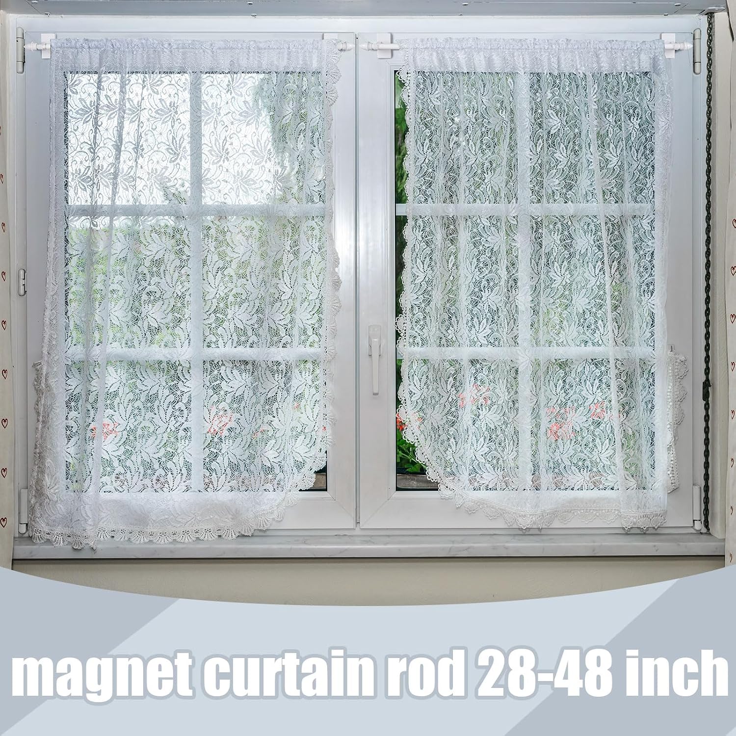 AUCT 14806 - Yaocom 2 Pcs Magnetic Curtain Rods for Metal Door 28 to 48 I - Image 4