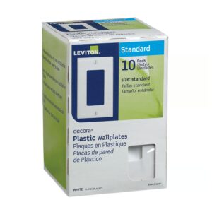 AUCT 14671 - Leviton Decora White 1 gang Thermoset Plastic Decorator Wall