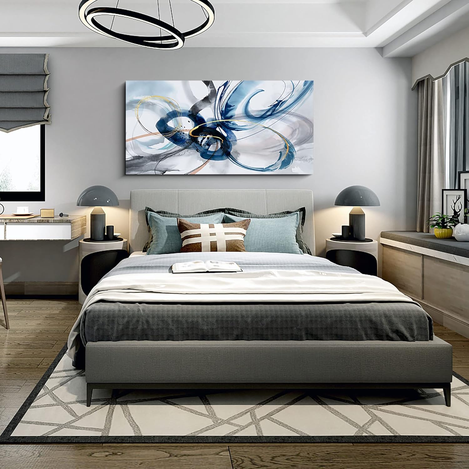 AUCT 16393 - $90 yiijeah Large Abstract Canvas Art Elegant Combination of Tones Modern Living Room Wall - Image 4