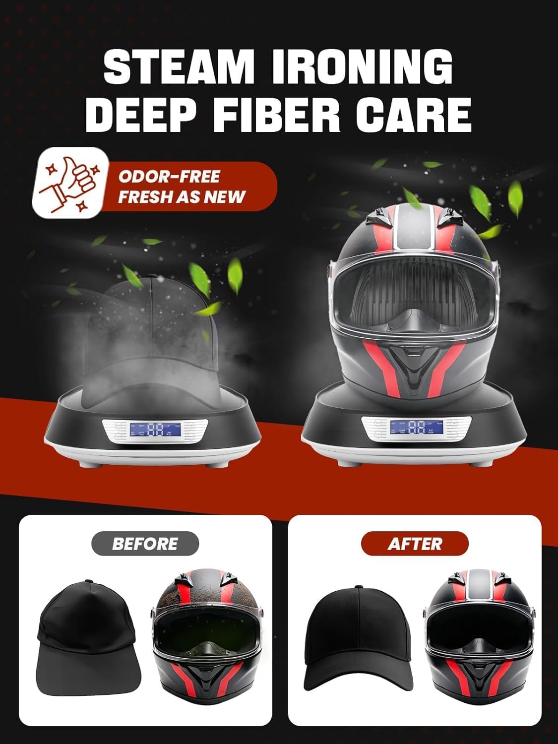AUCT 16493 - $124 Hat Cleaner, Cap & Helmet Care Machine, Hat Steam Cleaner, Steam Cleaning & Ironing a - Image 3