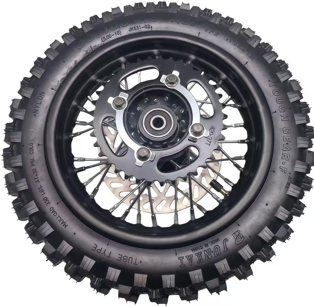 AUCT 15188 - $122 CLEO 80/100-10 Rear Wheel Rim Tire Assembly for 50cc-11