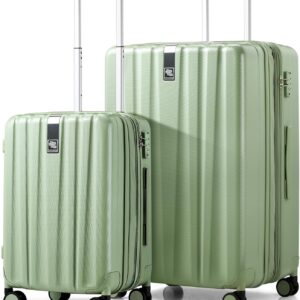 AUCT 15659 - $127 Hanke Expandable Hard Shell Luggage Sets 2 piece Carry on Luggage with Wheels Suitcas